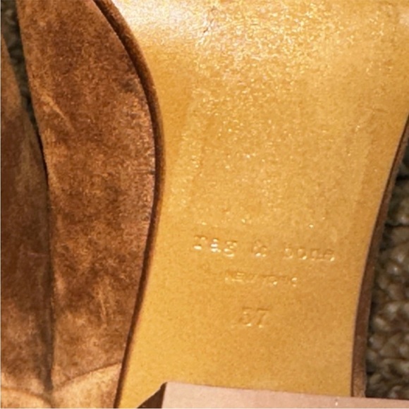Rag & Bone Tan Suede Ankle Boots - Picture 2 of 9